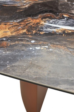 Стол ПУАНТО 200 TITANIUM LAWA NERO, керамика / МЕДЬ каркас М-City в Пойковском - poikovskii.mebel24.online | фото 7