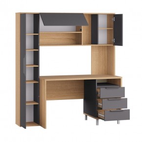 Стол рабочий 12.95 N Комфорт (Дуб сонома, Темно - серый U2601) в Пойковском - poikovskii.mebel24.online | фото 2