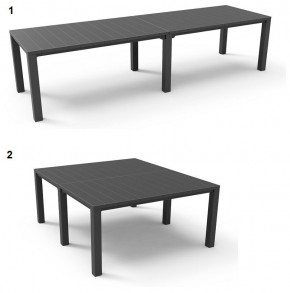 Стол раскладной Джули (Julie Double table 2 configurations) Графит в Пойковском - poikovskii.mebel24.online | фото