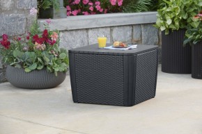 Стол-сундук Лузон Плюс (Luzon Plus Flat Wicker), графит в Пойковском - poikovskii.mebel24.online | фото 1