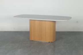 Стол TAMPA 180 цвет БЕЛЫЙ МРАМОР M326, керамика / Каркас OAK, ®DISAUR в Пойковском - poikovskii.mebel24.online | фото 10