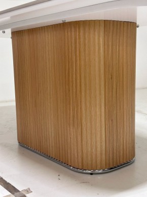 Стол TAMPA 180 цвет БЕЛЫЙ МРАМОР M326, керамика / Каркас OAK, ®DISAUR в Пойковском - poikovskii.mebel24.online | фото 4