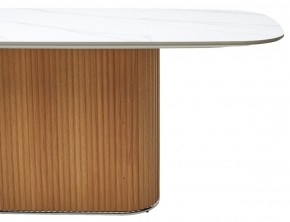 Стол TAMPA 180 цвет БЕЛЫЙ МРАМОР M326, керамика / Каркас OAK, ®DISAUR в Пойковском - poikovskii.mebel24.online | фото 6