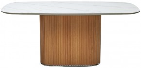 Стол TAMPA 180 цвет БЕЛЫЙ МРАМОР M326, керамика / Каркас OAK, ®DISAUR в Пойковском - poikovskii.mebel24.online | фото 9