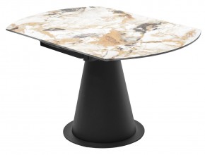 Стол TERAMO 135 GLOSS GRAND JADE SOLID CERAMIC, керамика, поворотн.механизм / Черный каркас, ®DISAUR в Пойковском - poikovskii.mebel24.online | фото 11