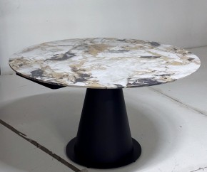 Стол TERAMO 135 GLOSS GRAND JADE SOLID CERAMIC, керамика, поворотн.механизм / Черный каркас, ®DISAUR в Пойковском - poikovskii.mebel24.online | фото 5