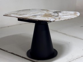 Стол TERAMO 135 GLOSS GRAND JADE SOLID CERAMIC, керамика, поворотн.механизм / Черный каркас, ®DISAUR в Пойковском - poikovskii.mebel24.online | фото 9