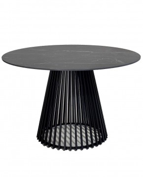 Стол TERNI 120 MATT BLACK MARBLE SOLID CERAMIC Черный мрамор матовый, керамика /Черн.каркас, ®DISAUR в Пойковском - poikovskii.mebel24.online | фото 3