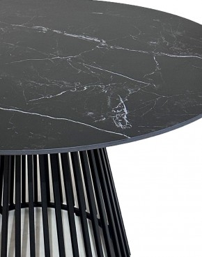 Стол TERNI 120 MATT BLACK MARBLE SOLID CERAMIC Черный мрамор матовый, керамика /Черн.каркас, ®DISAUR в Пойковском - poikovskii.mebel24.online | фото 4