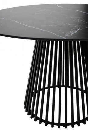 Стол TERNI 120 MATT BLACK MARBLE SOLID CERAMIC Черный мрамор матовый, керамика /Черн.каркас, ®DISAUR в Пойковском - poikovskii.mebel24.online | фото 5