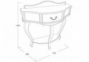 Стол туалетный Джульетта в Пойковском - poikovskii.mebel24.online | фото 2