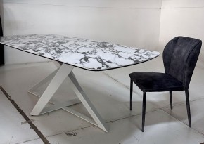 Стол VICENZA 220 BULGARI WHITE, керамика / белый, ®DISAUR в Пойковском - poikovskii.mebel24.online | фото 4