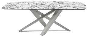 Стол VICENZA 220 BULGARI WHITE, керамика / белый, ®DISAUR в Пойковском - poikovskii.mebel24.online | фото 8