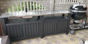 Столик для барбекю 415 Л (Unity Chef 415 L) графит в Пойковском - poikovskii.mebel24.online | фото 1