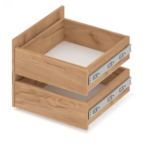 СТОУН С23 Шкаф 2-х створчатый с ящиками (дуб золотой/графит) в Пойковском - poikovskii.mebel24.online | фото 5