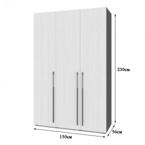 СТОУН С31 Шкаф 3-х створчатый (анкор темный/анкор светлый) в Пойковском - poikovskii.mebel24.online | фото 2