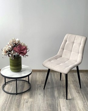 Стул CHIC HE622-01/ HE622-05 топленое молоко, ткань/ черный каркас М-City в Пойковском - poikovskii.mebel24.online | фото 3
