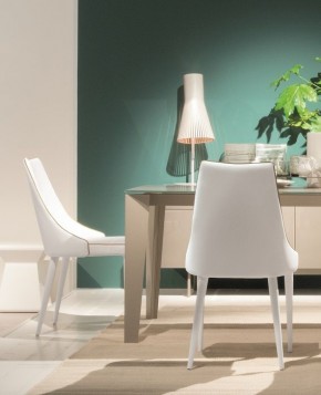 Стул CLARA 40.11 (TR505 white with sand cordonet, экокожа) в Пойковском - poikovskii.mebel24.online | фото 1