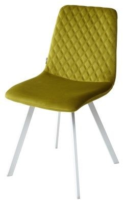 Стул DAIQUIRI BLUVEL-75 OLIVA / белый каркас, велюр М-City в Пойковском - poikovskii.mebel24.online | фото 1
