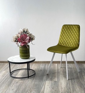 Стул DAIQUIRI BLUVEL-75 OLIVA / белый каркас, велюр М-City в Пойковском - poikovskii.mebel24.online | фото 3