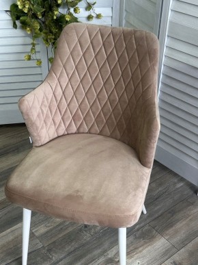 Стул HERMAN 360 град. БЕЖЕВЫЙ #5, велюр / белый каркас М-City в Пойковском - poikovskii.mebel24.online | фото 5