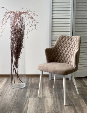 Стул HERMAN 360 град. ЛАТТЕ #25, велюр / белый каркас М-City в Пойковском - poikovskii.mebel24.online | фото 2