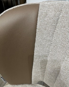 Стул HERMES WZ2042-02 светло-бежевый фактурный велюр/ HK017-31 серо-коричневый PU, М-City в Пойковском - poikovskii.mebel24.online | фото 2