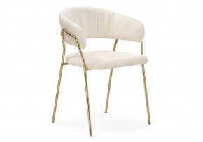 Стул на металлокаркасе Kamelia 1 white fabric / gold в Пойковском - poikovskii.mebel24.online | фото