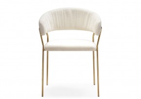 Стул на металлокаркасе Kamelia 1 white fabric / gold в Пойковском - poikovskii.mebel24.online | фото 3