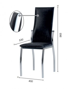 Стул Пекин А1.10-05 со вставкой (двухцветный) (Стандарт) хром/кожзам (4 шт.) в Пойковском - poikovskii.mebel24.online | фото 3