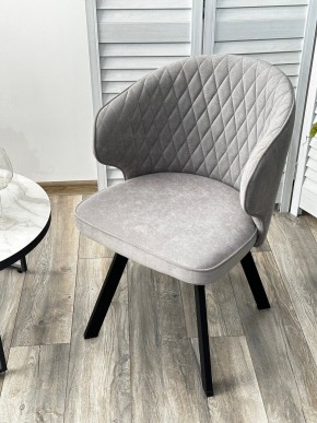 Стул SKAT 360 град. поворот. B22 Серый, велюр / черный каркас, М-City в Пойковском - poikovskii.mebel24.online | фото 3