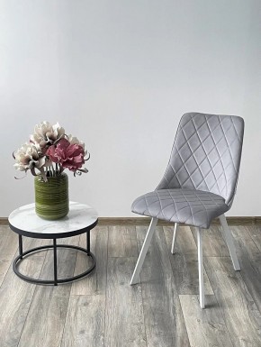 Стул TYCOON BLUVEL-03 LIGHT GREY / белый каркас М-City в Пойковском - poikovskii.mebel24.online | фото 2