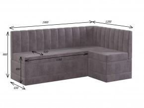 ТОМЕНТО Кухонный уголок со спальным местом (велюр 1 кат) в Пойковском - poikovskii.mebel24.online | фото 2