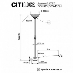 Торшер Citilux Адриана CL405913 в Пойковском - poikovskii.mebel24.online | фото 4