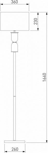 Торшер Eurosvet Caprera 01154/1 латунь в Пойковском - poikovskii.mebel24.online | фото 3