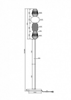 Торшер Maytoni Pattern MOD267FL-L32CH3K в Пойковском - poikovskii.mebel24.online | фото 2