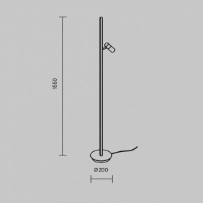 Торшер Maytoni Thin MOD395FL-L28BS3K в Пойковском - poikovskii.mebel24.online | фото 4