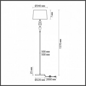 Торшер Odeon Light Homi 5040/1F в Пойковском - poikovskii.mebel24.online | фото 4