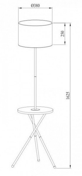 Торшер с полкой Arte Lamp Combo A2070PN-1BK в Пойковском - poikovskii.mebel24.online | фото 2