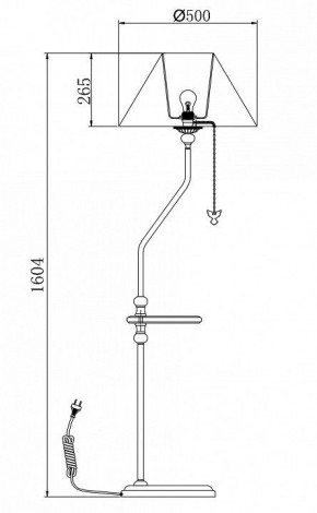 Торшер с полкой Maytoni Bouquet ARM023-FL-01-S в Пойковском - poikovskii.mebel24.online | фото 3