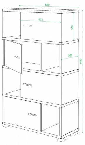 Тумба комбинированная Домино нельсон СБ-30/4 в Пойковском - poikovskii.mebel24.online | фото 2