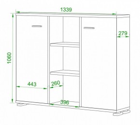 Тумба комбинированная Домино ПУ-60-3 в Пойковском - poikovskii.mebel24.online | фото 2