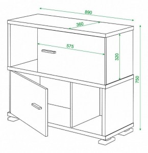 Тумба комбинированная Домино СБ-30/2 в Пойковском - poikovskii.mebel24.online | фото 3