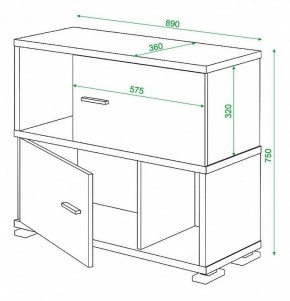 Тумба комбинированная Домино СБ-30/2 в Пойковском - poikovskii.mebel24.online | фото 3