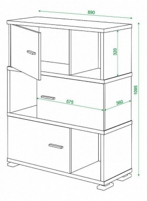 Тумба комбинированная Домино СБ-30/3 в Пойковском - poikovskii.mebel24.online | фото 3