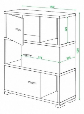 Тумба комбинированная Домино СБ-30/3 в Пойковском - poikovskii.mebel24.online | фото 2