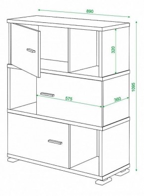 Тумба комбинированная Домино СБ-30/3 в Пойковском - poikovskii.mebel24.online | фото 3