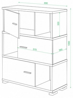 Тумба комбинированная Домино СБ-30/3 в Пойковском - poikovskii.mebel24.online | фото 3