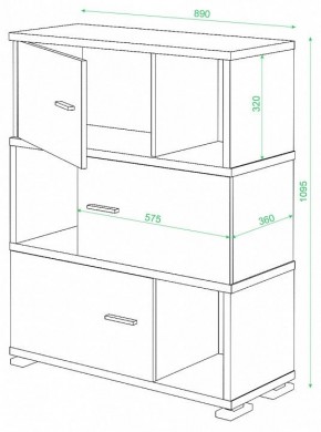 Тумба комбинированная Домино СБ-30/3 в Пойковском - poikovskii.mebel24.online | фото 2