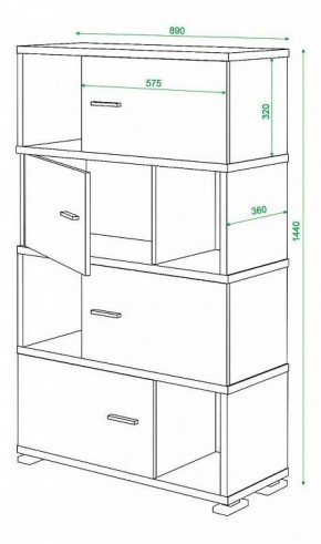 Тумба комбинированная Домино СБ-30/4 в Пойковском - poikovskii.mebel24.online | фото 3